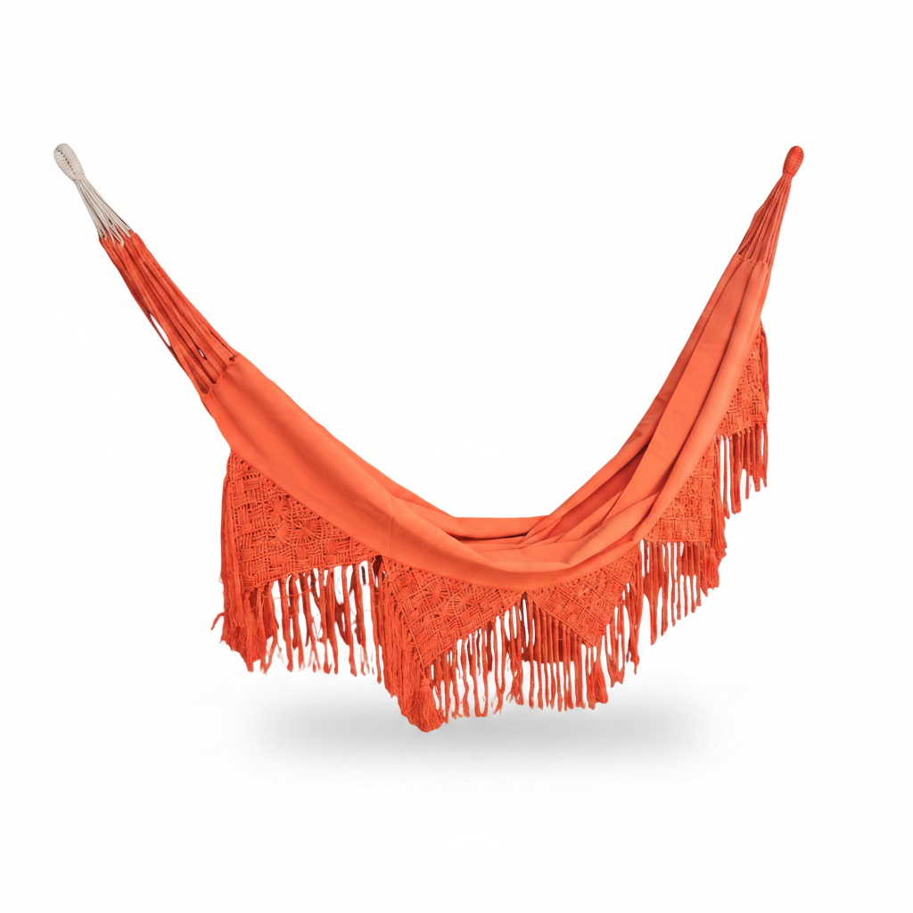 Hamaca Naranja Macramé - Foto profesional ecommerce