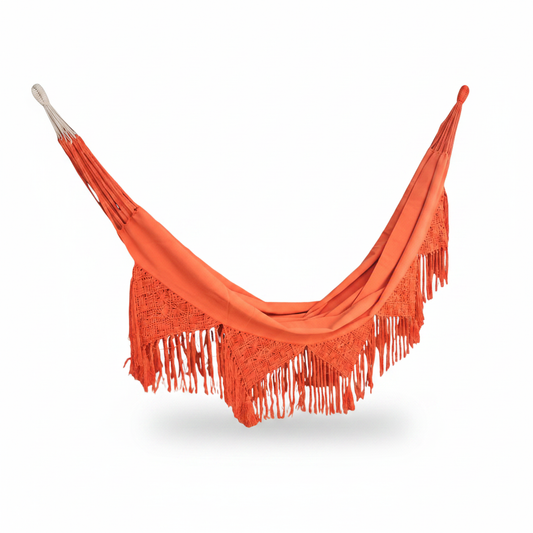 Hamaca Naranja Macramé - Foto profesional ecommerce