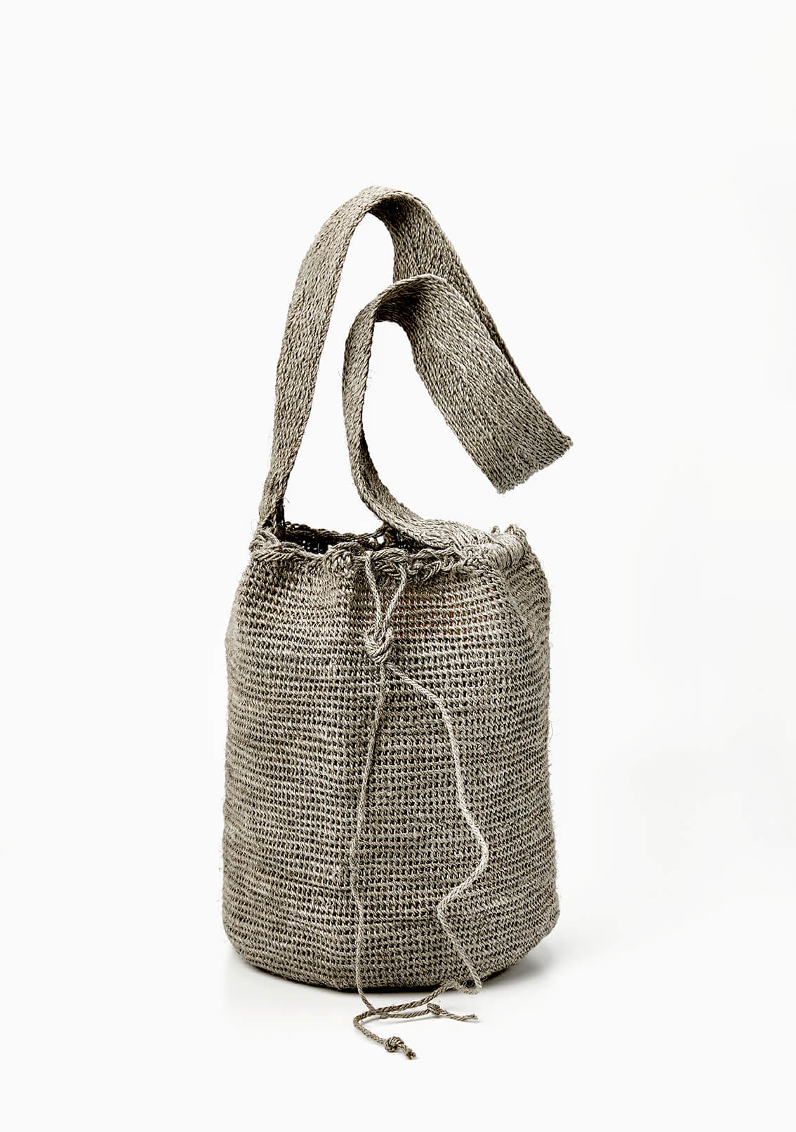 Large Gray Fique Backpack